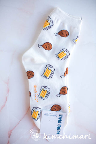 Korean Quality Socks - Chimek (Fried Chicken and Beer)