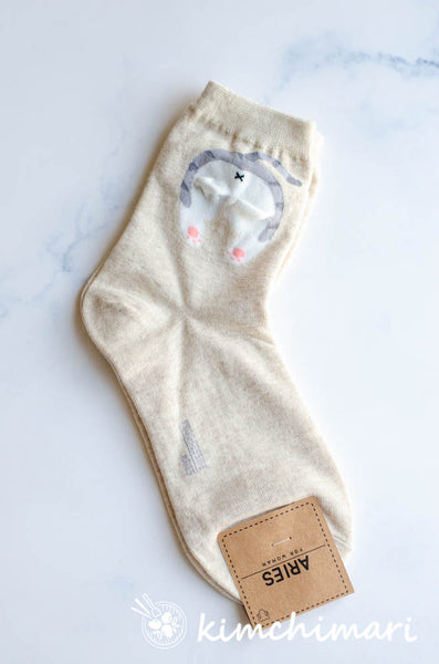 Korean Cotton Mini Socks - Fun 3D Cat Design!